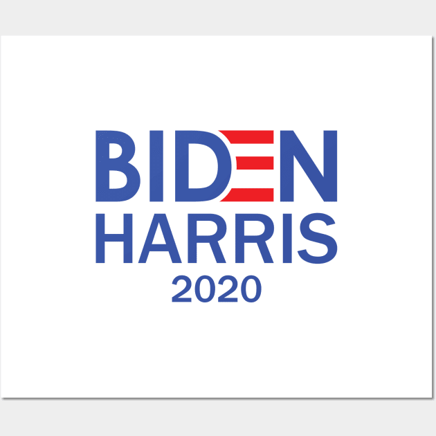 Joe Biden Kamala Harris President Vice 2020 Democrat Liberal POTUS Progressive Wall Art by Shirtsurf